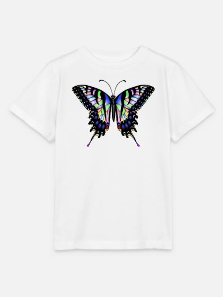 Schwalbenschwanz Schmetterling - Stanley/Stella Kinder T-Shirt MINI CREATOR  - Weiß
