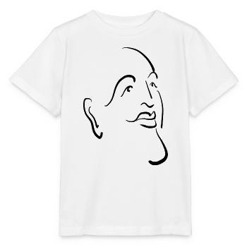 Mit dem Gesicht zum Horizont stilisiert in Tinte - Stanley/Stella Kinder T-Shirt MINI CREATOR  - Weiß - Vorne - Maike (125cm)