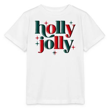 Holly Jolly Xmas - Stanley/Stella Kinder T-Shirt MINI CREATOR  - Weiß - Vorne - Maike (125cm)