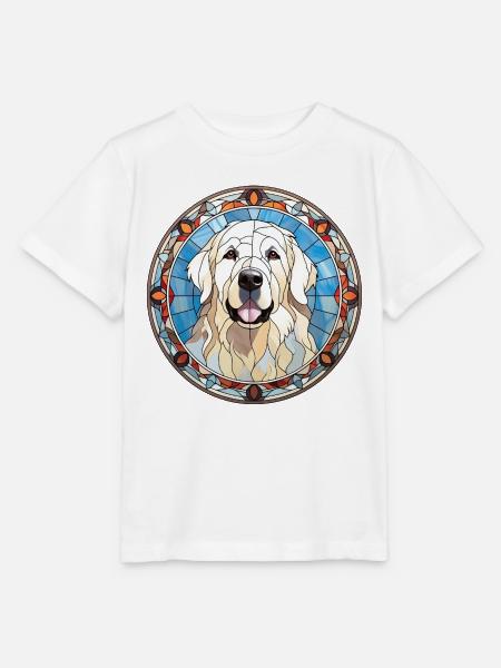 Große Pyrenäen Hunderasse Aquarellglas - Stanley/Stella Kinder T-Shirt MINI CREATOR  - Weiß