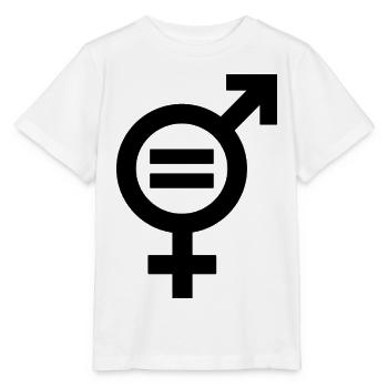 Gender Equality Symbol Emancipation Equality - Stanley/Stella MINI CREATOR Kids’ T-Shirt - white - Front - Maike (125cm)