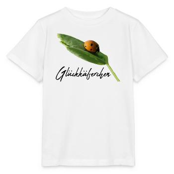 Glückskäferchen Marienkäfer Glücksbringer - Stanley/Stella Kinder T-Shirt MINI CREATOR  - Weiß - Vorne - Maike (125cm)