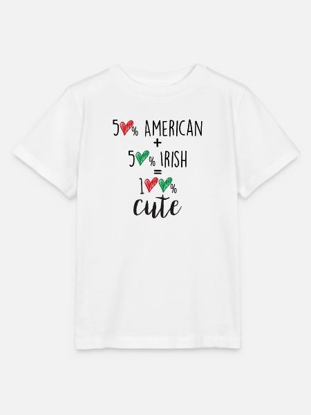50% American 50% Irish 100% Cute – Baby & Kids - Stanley/Stella MINI CREATOR Kids’ T-Shirt - white