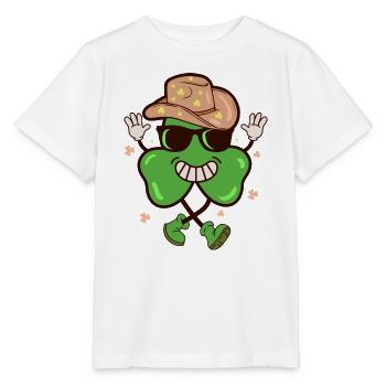 Ein glücklicher Cowboy Retro St Patty s Day - Stanley/Stella Kinder T-Shirt MINI CREATOR  - Weiß - Vorne - Maike (125cm)