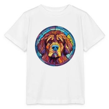 Tibetischer Mastiff Hunderasse Aquarell Illustration - Stanley/Stella Kinder T-Shirt MINI CREATOR  - Weiß - Vorne - Maike (125cm)