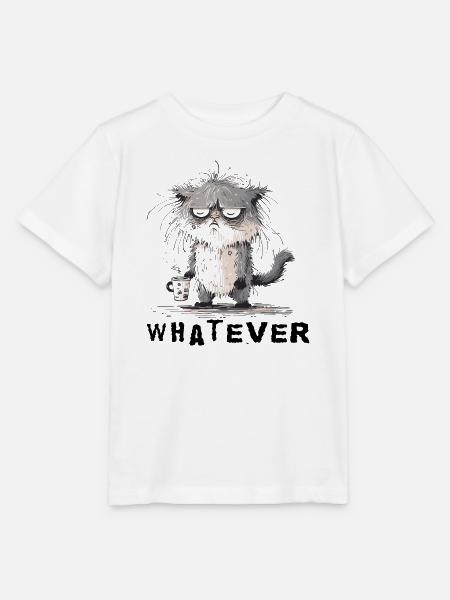 Mürrisch Katze - Stanley/Stella Kinder T-Shirt MINI CREATOR  - Weiß