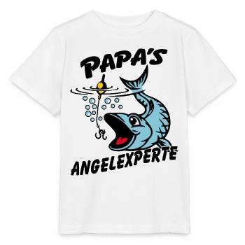 Papa's Angelexperte - Angeln mit Papa - Stanley/Stella Kinder T-Shirt MINI CREATOR  - Weiß - Vorne - Maike (125cm)