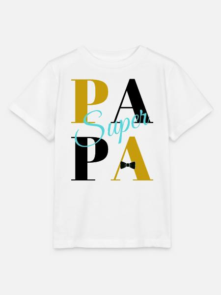 Super Papa - Stanley/Stella Kinder T-Shirt MINI CREATOR  - Weiß