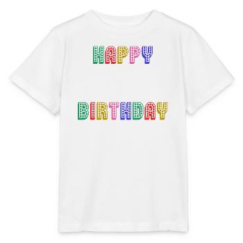ALLES GUTE ZUM GEBURTSTAG. JAHRESTAG. - Stanley/Stella Kinder T-Shirt MINI CREATOR  - Weiß - Vorne - Maike (125cm)