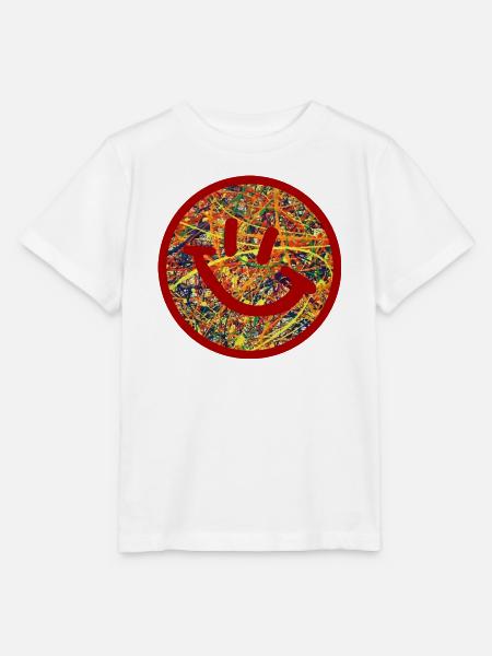 Abstrakter Smiley - Stanley/Stella Kinder T-Shirt MINI CREATOR  - Weiß