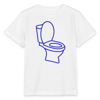 Klo WC Toilette - Stanley/Stella Kinder T-Shirt MINI CREATOR  - Weiß - Vorne - Maike (125cm)