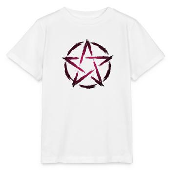 Pentagramm Symbol - Stanley/Stella Kinder T-Shirt MINI CREATOR  - Weiß - Vorne - Maike (125cm)
