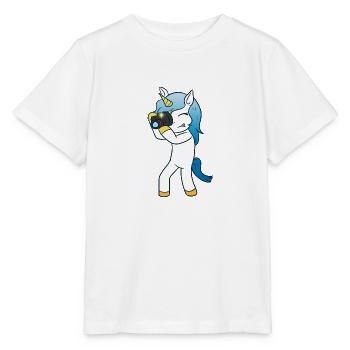 Foto Einhorn Fotografin - Stanley/Stella Kinder T-Shirt MINI CREATOR  - Weiß - Vorne - Maike (125cm)