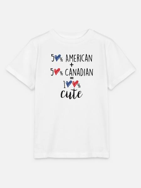 50% American 50% Canadian 100% Cute – Baby & Kids - Stanley/Stella MINI CREATOR Kids’ T-Shirt - white