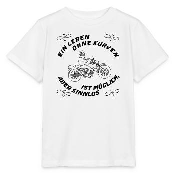 leben ohne kurven - Stanley/Stella Kinder T-Shirt MINI CREATOR  - Weiß - Vorne - Maike (125cm)