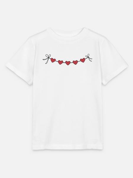 Herzgirlande Girlande Herzen - Stanley/Stella Kinder T-Shirt MINI CREATOR - Weiß