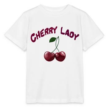 Cherry Lady - Kirschen im Rockabilly Stil - Stanley/Stella Kinder T-Shirt MINI CREATOR  - Weiß - Vorne - Maike (125cm)