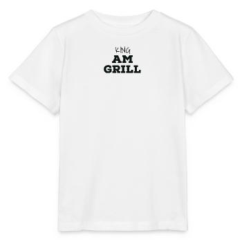 King at the grill - Stanley/Stella MINI CREATOR Kids’ T-Shirt - white - Front - Maike (125cm)