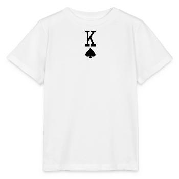 Poker Spielkarte - Pik König - Stanley/Stella Kinder T-Shirt MINI CREATOR  - Weiß - Vorne - Maike (125cm)