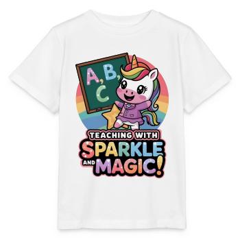 Teaching With Sparkle And Magic! - Stanley/Stella MINI CREATOR Kids’ T-Shirt - white - Front - Maike (125cm)