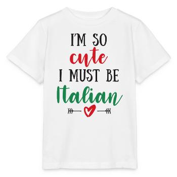 I Am So Cute I Must Be Italian – Baby & Kids - Stanley/Stella MINI CREATOR Kids’ T-Shirt - white - Front - Maike (125cm)
