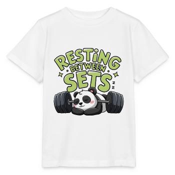 Resting Between Sets - Stanley/Stella MINI CREATOR Kids’ T-Shirt - white - Front - Maike (125cm)