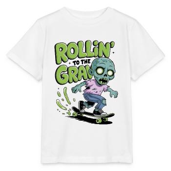 Rollin To The Grave - Stanley/Stella MINI CREATOR Kids’ T-Shirt - white - Front - Maike (125cm)