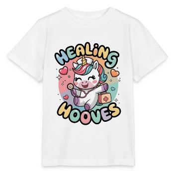 Healing Hooves - Stanley/Stella MINI CREATOR Kids’ T-Shirt - white - Front - Maike (125cm)