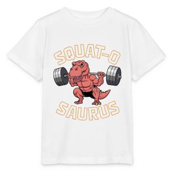 Squat-O Saurus - Stanley/Stella MINI CREATOR Kids’ T-Shirt - white - Front - Maike (125cm)