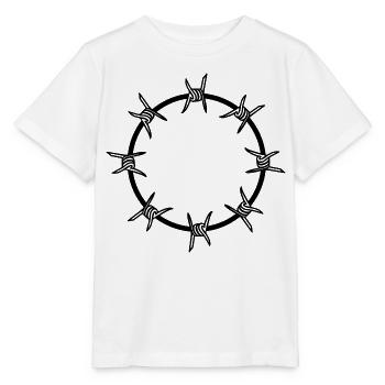 Stacheldraht Kreis Kreisform - Stanley/Stella Kinder T-Shirt MINI CREATOR  - Weiß - Vorne - Maike (125cm)