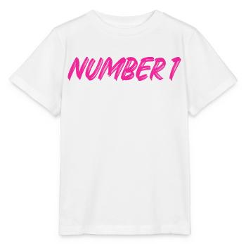 Number 1 - eins - erster - erste - 1 - Nummer 1 - Stanley/Stella Kinder T-Shirt MINI CREATOR  - Weiß - Vorne - Maike (125cm)