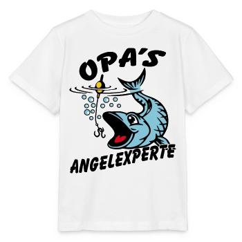 Opa's Angelexperte - Angeln mit Opa - Stanley/Stella Kinder T-Shirt MINI CREATOR  - Weiß - Vorne - Maike (125cm)