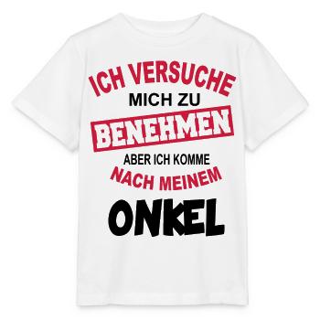 Baby Kinder Benehmen Sprüche Lustig Opa Onkel - Stanley/Stella Kinder T-Shirt MINI CREATOR  - Weiß - Vorne - Maike (125cm)