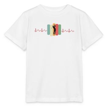 Golf EKG Golfer Golfplatz Golfschläger Golfschwung - Stanley/Stella Kinder T-Shirt MINI CREATOR  - Weiß - Vorne - Maike (125cm)