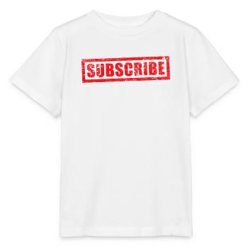 Grunge-Stempel abonnieren - Stanley/Stella Kinder T-Shirt MINI CREATOR  - Weiß - Vorne - Maike (125cm)