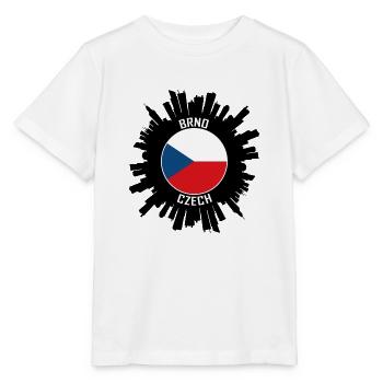 Brünn Skyline Tschechische Flagge Reise Souvenir - Stanley/Stella Kinder T-Shirt MINI CREATOR  - Weiß - Vorne - Maike (125cm)