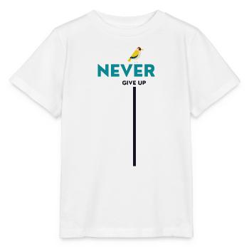never give up bird - Stanley/Stella Kinder T-Shirt MINI CREATOR  - Weiß - Vorne - Maike (125cm)