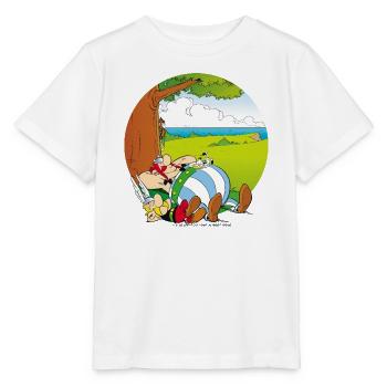 Asterix & Obelix Dogmatix Relaxing - Stanley/Stella MINI CREATOR Kids’ T-Shirt - white - Front - Maike (125cm)