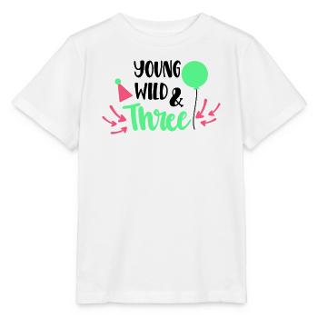 Geburtstag Kind 3 Jahre alt - Stanley/Stella Kinder T-Shirt MINI CREATOR  - Weiß - Vorne - Maike (125cm)