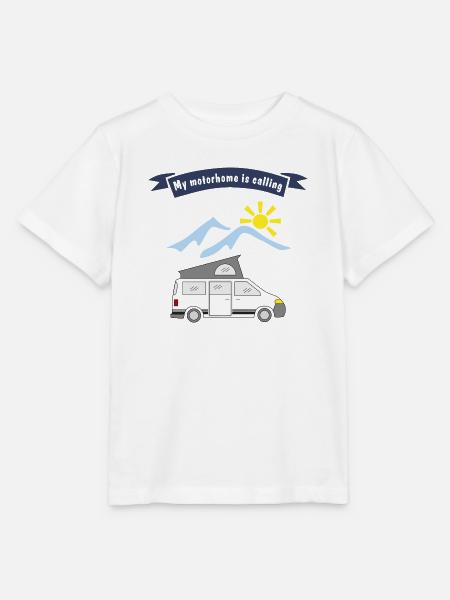 motorhome is calling - Stanley/Stella Kinder T-Shirt MINI CREATOR  - Weiß