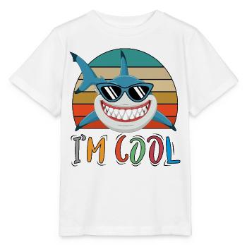 Baby Kinder Hai Fisch Tiere Lustig Sonnenbrille - Stanley/Stella Kinder T-Shirt MINI CREATOR  - Weiß - Vorne - Maike (125cm)