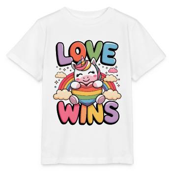 Love Wins - Stanley/Stella MINI CREATOR Kids’ T-Shirt - white - Front - Maike (125cm)