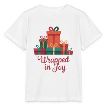 Wrapped In Joy - Stanley/Stella MINI CREATOR Kids’ T-Shirt - white - Front - Maike (125cm)