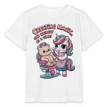 Creating Magic, One Haircut At A Time! - Stanley/Stella MINI CREATOR Kids’ T-Shirt - white - Front - Maike (125cm)