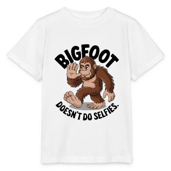 Bigfoot macht keine Selfies - Stanley/Stella Kinder T-Shirt MINI CREATOR  - Weiß - Vorne - Maike (125cm)