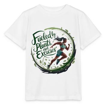 Fueled By Plants Not Excuses - Stanley/Stella MINI CREATOR Kids’ T-Shirt - white - Front - Maike (125cm)
