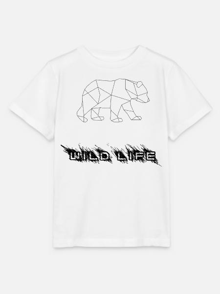 Geometrischer Bär - Stanley/Stella Kinder T-Shirt MINI CREATOR - Weiß