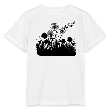 Butterfly Design Pust flowers meadow hearts - Stanley/Stella MINI CREATOR Kids’ T-Shirt - white - Front - Maike (125cm)