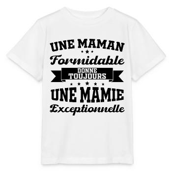 Gift for Grandma - An Exceptional Granny - Stanley/Stella MINI CREATOR Kids’ T-Shirt - white - Front - Maike (125cm)