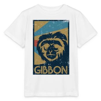 Flinker Gibbon Dschungelbewohner - Stanley/Stella Kinder T-Shirt MINI CREATOR  - Weiß - Vorne - Maike (125cm)